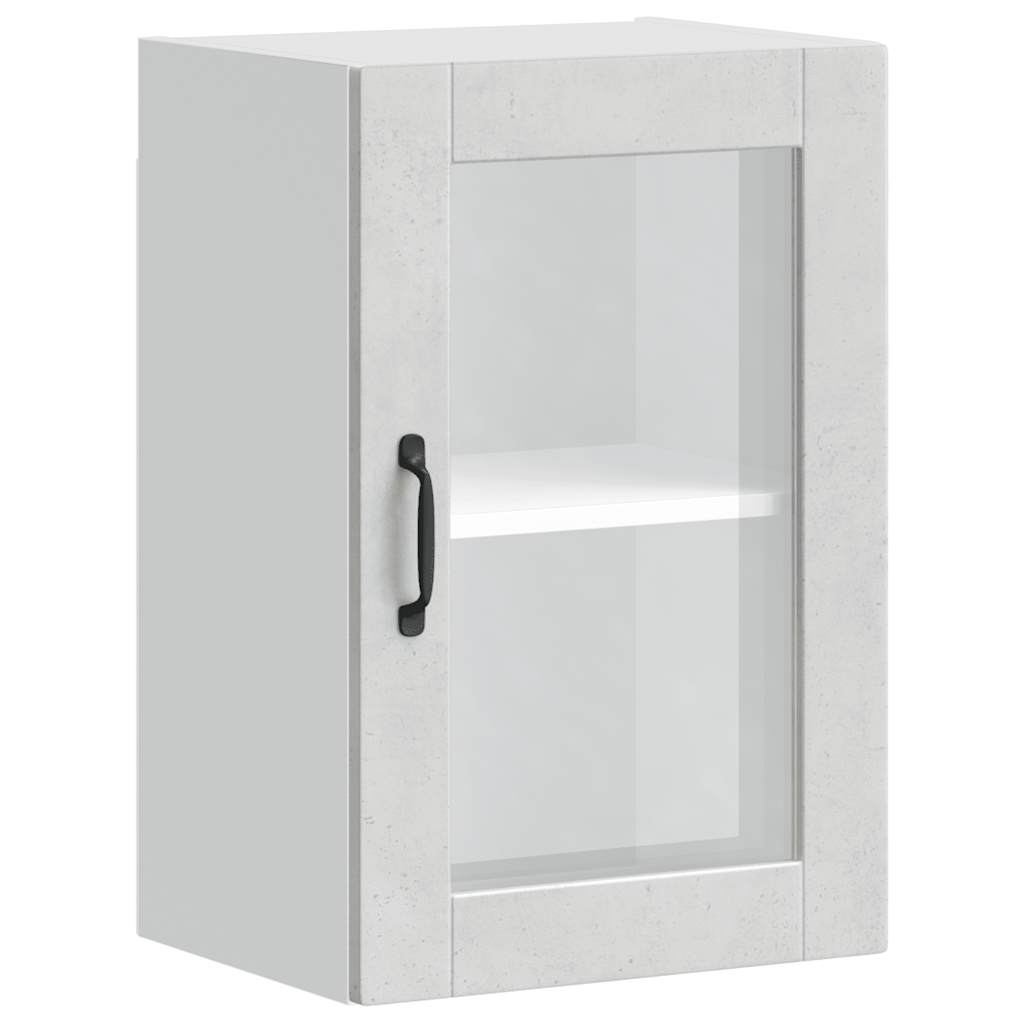 Küchen-Hängeschrank mit Glastür Porto Betongrau