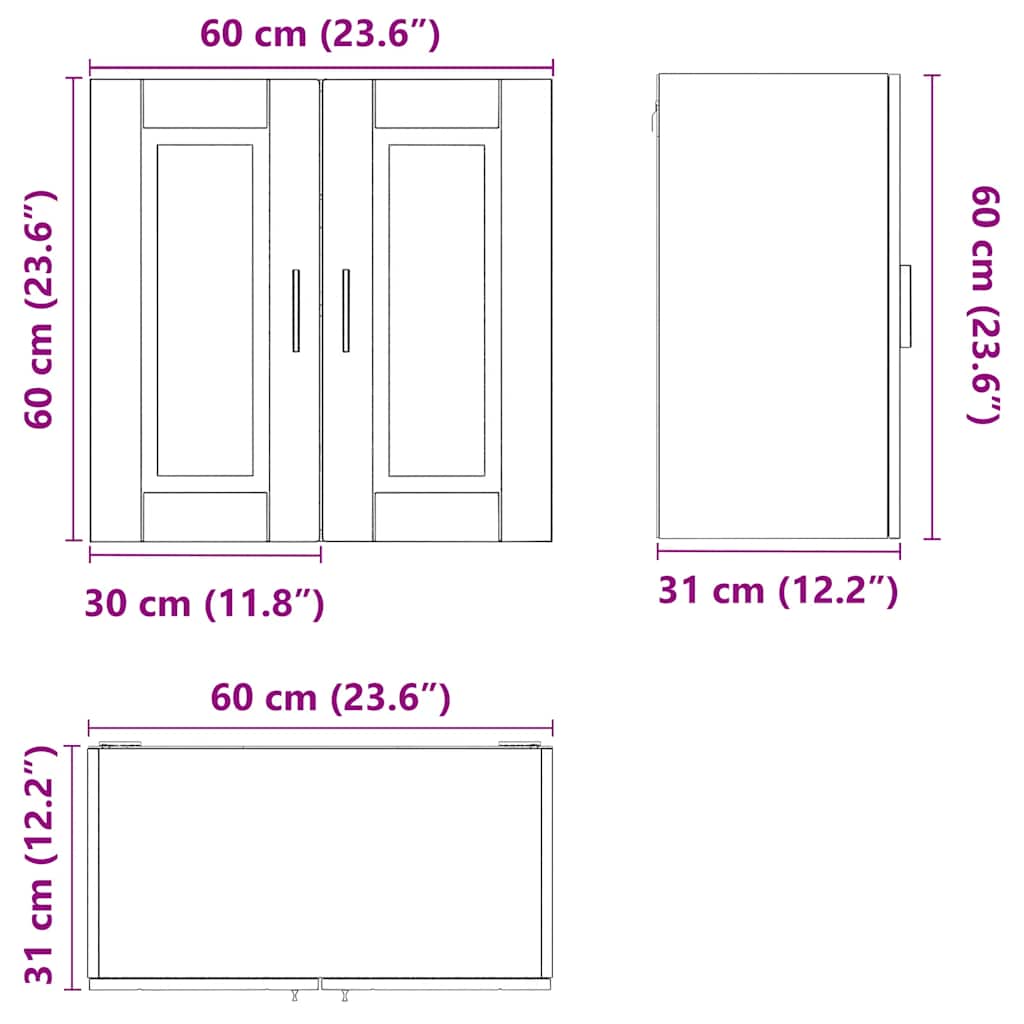 Küchen-Hängeschrank Porto Altholz-Optik Holzwerkstoff