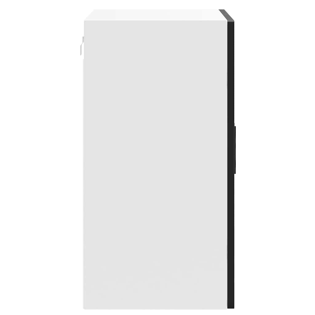 Kitchen wall cabinet with glass door Porto Black