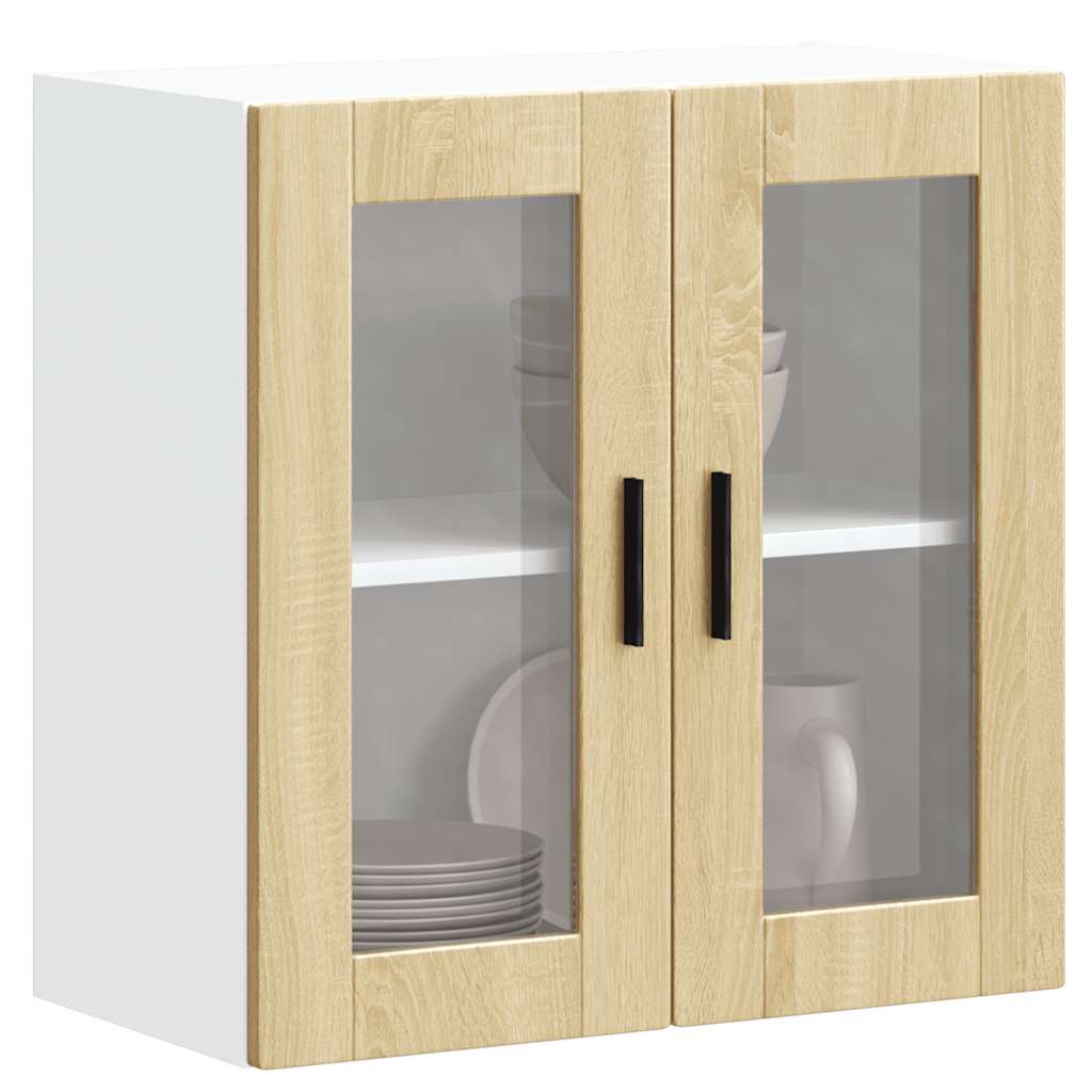 Küchen-Hängeschrank mit Glastür Porto Sonoma-Eiche