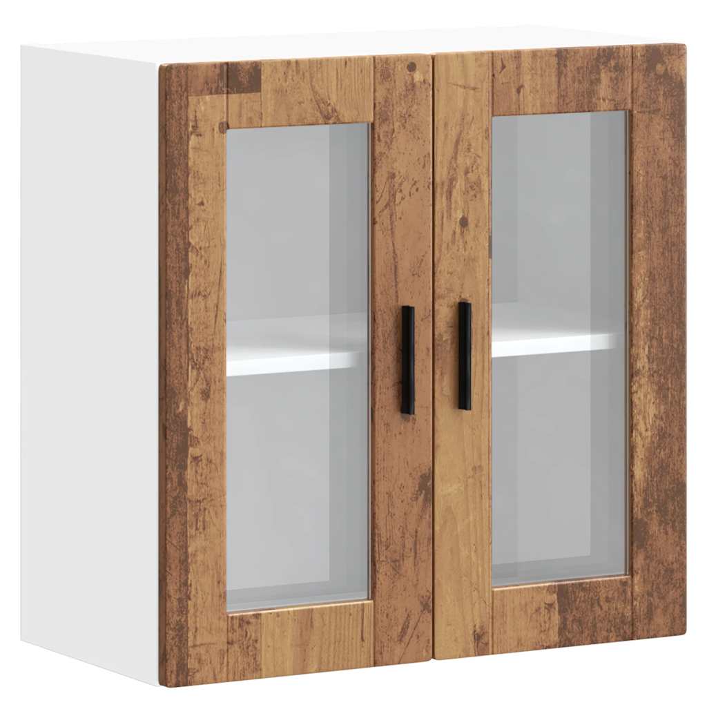 Küchen-Hängeschrank mit Glastür Porto Altholz-Optik