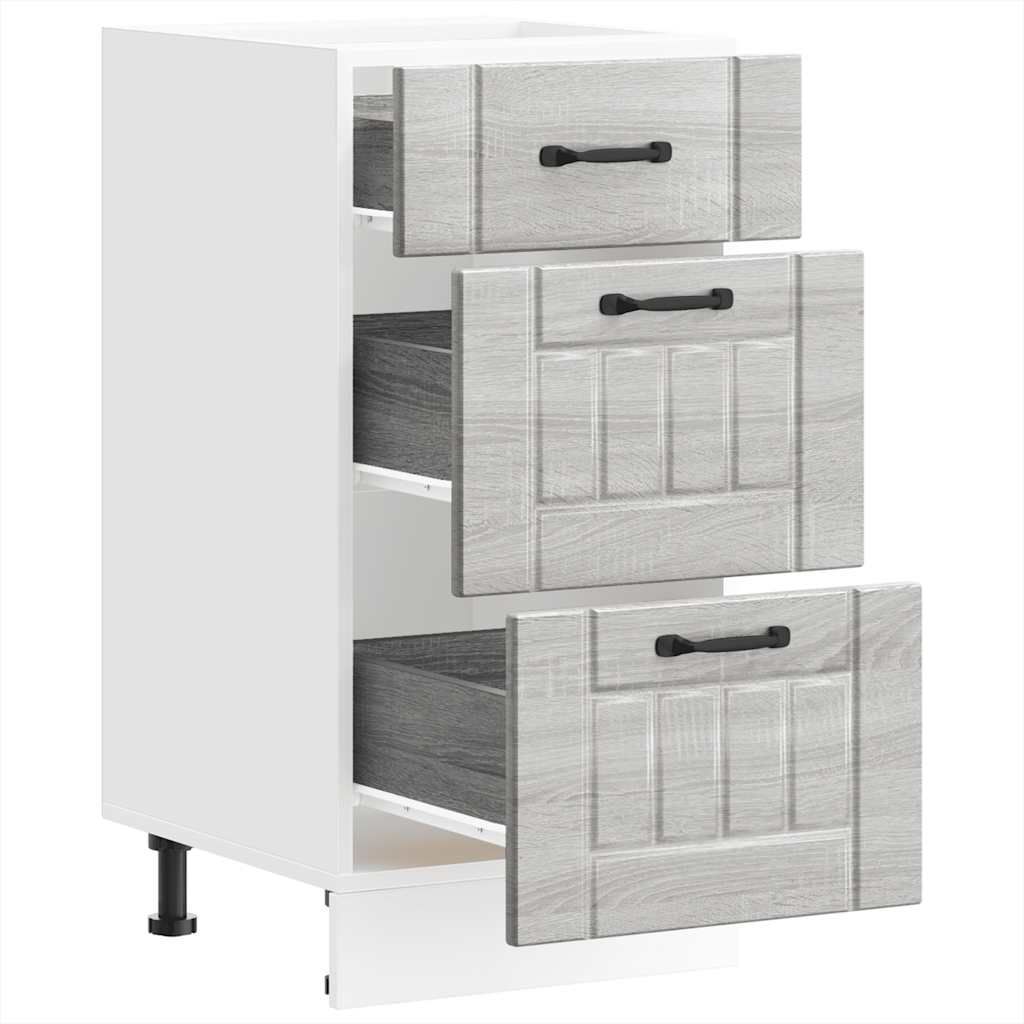 Küchen-Unterschrank Lucca Grau Sonoma Holzwerkstoff