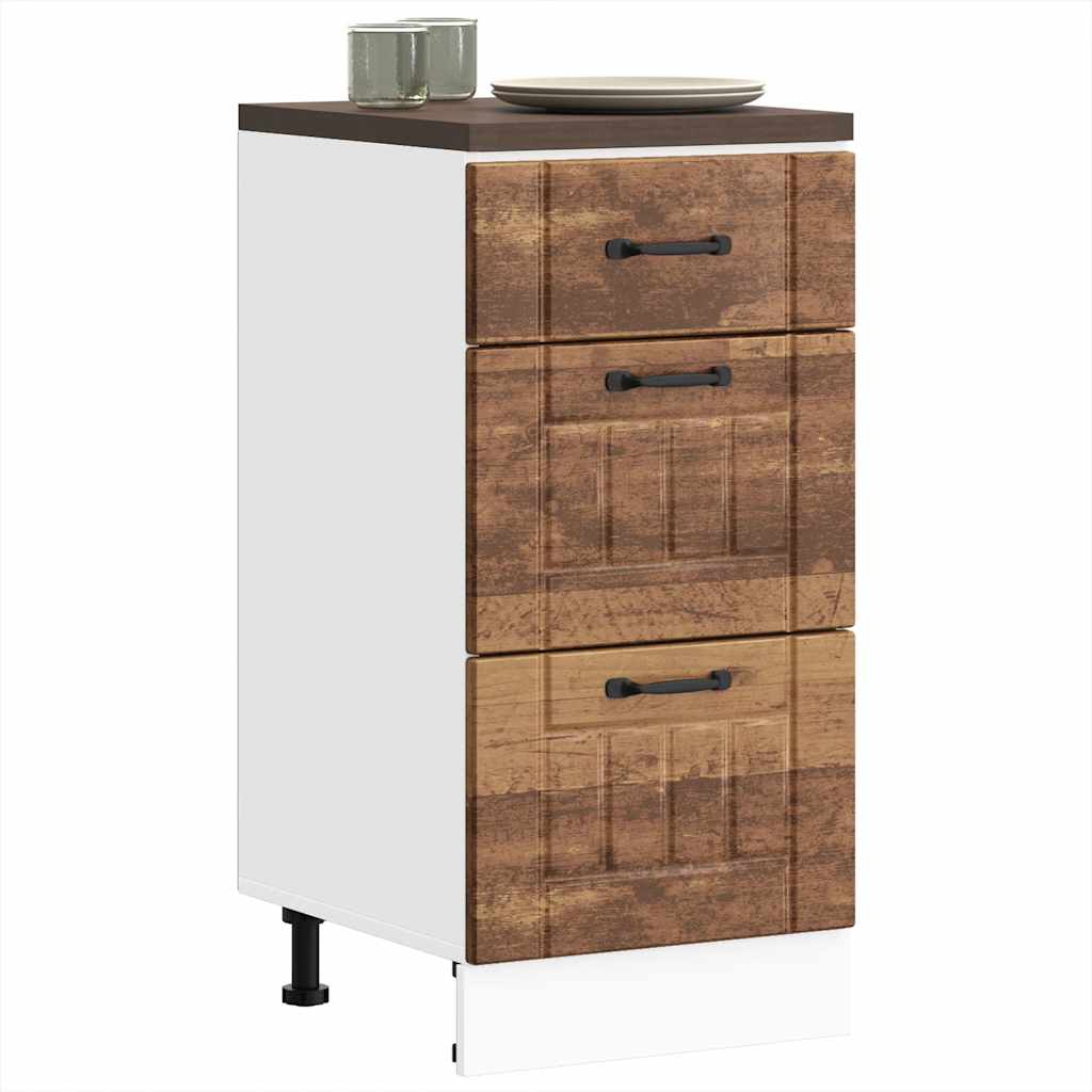 Kitchen base cabinet Lucca old wood look wood material