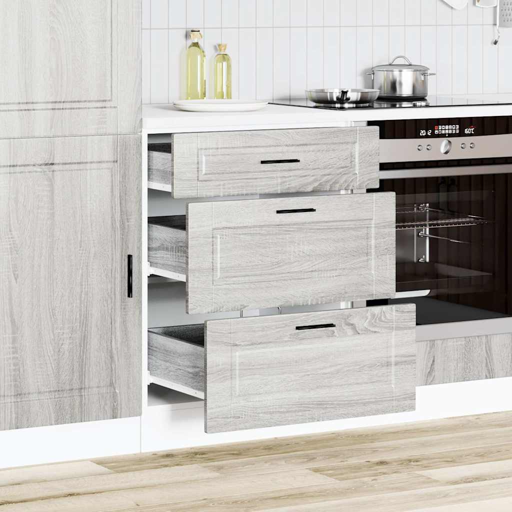 Kitchen base cabinet Porto Grey Sonoma wood material