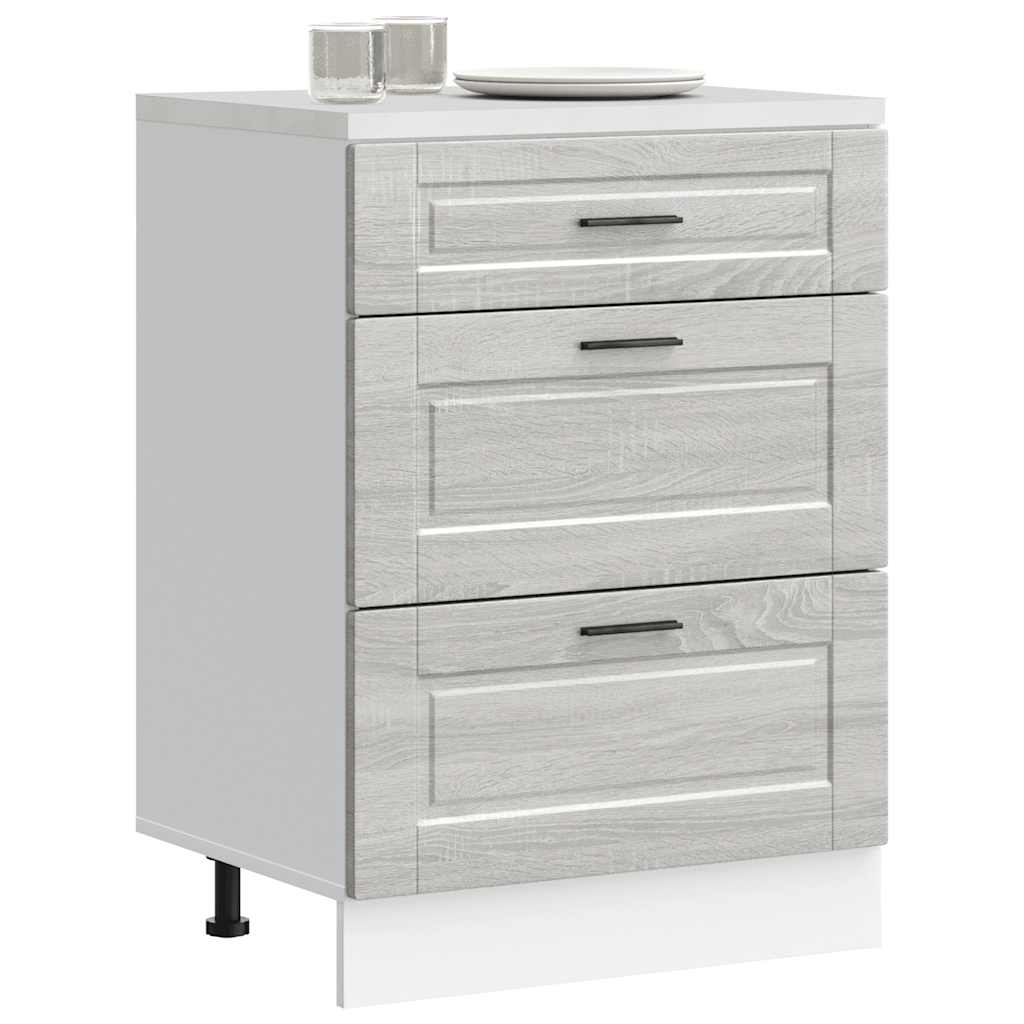 Kitchen base cabinet Porto Grey Sonoma wood material