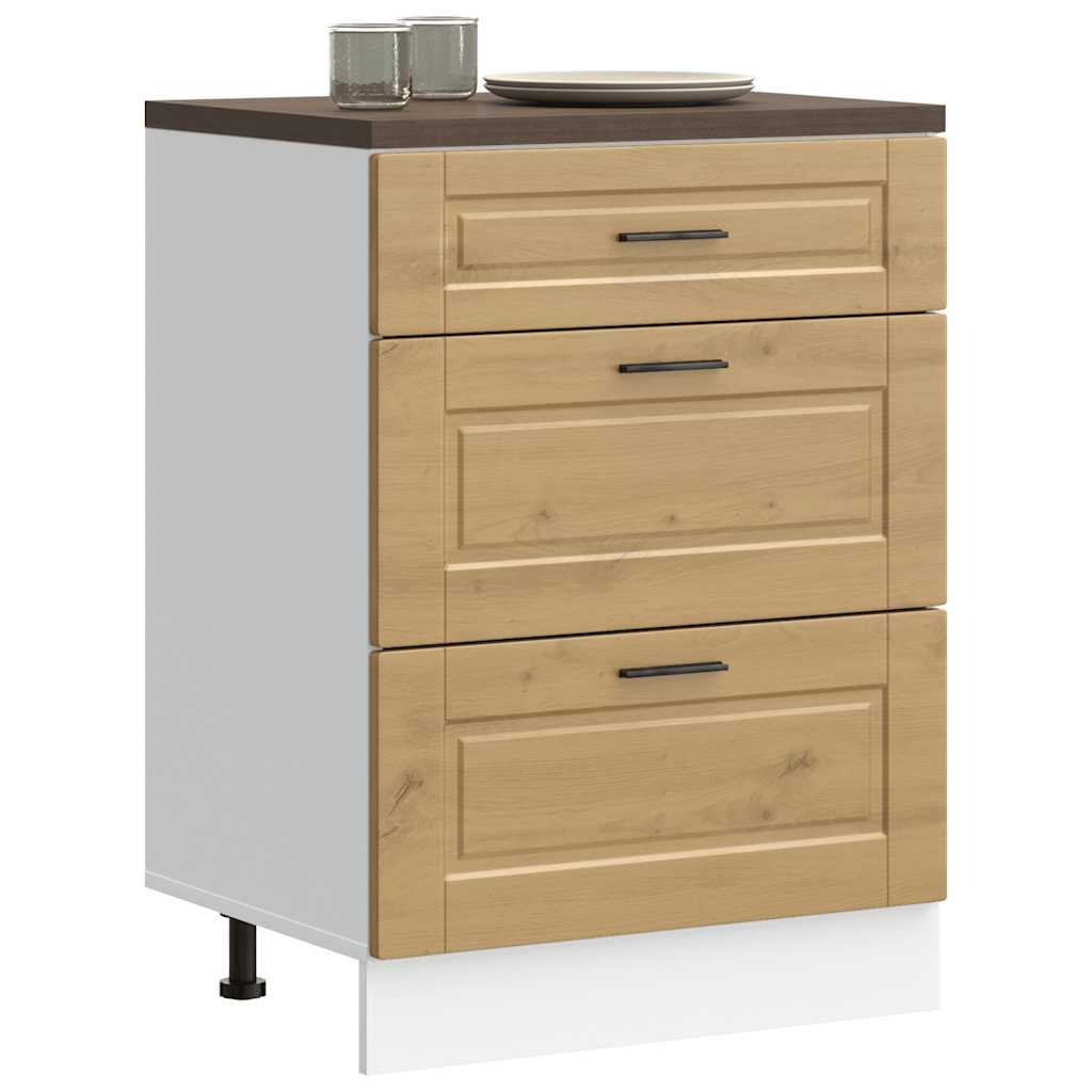 Kitchen base cabinet Porto Artisan oak wood material