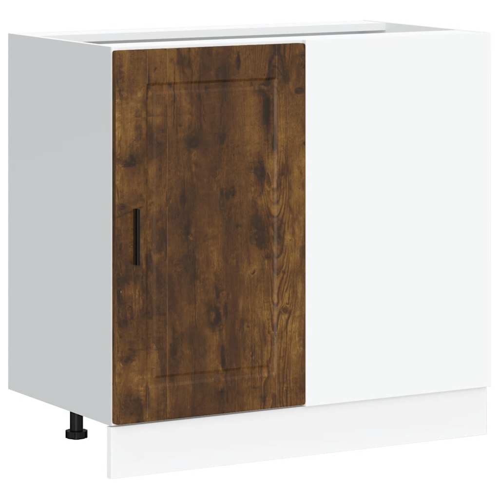 Kitchen base cabinet Porto smoked oak wood material