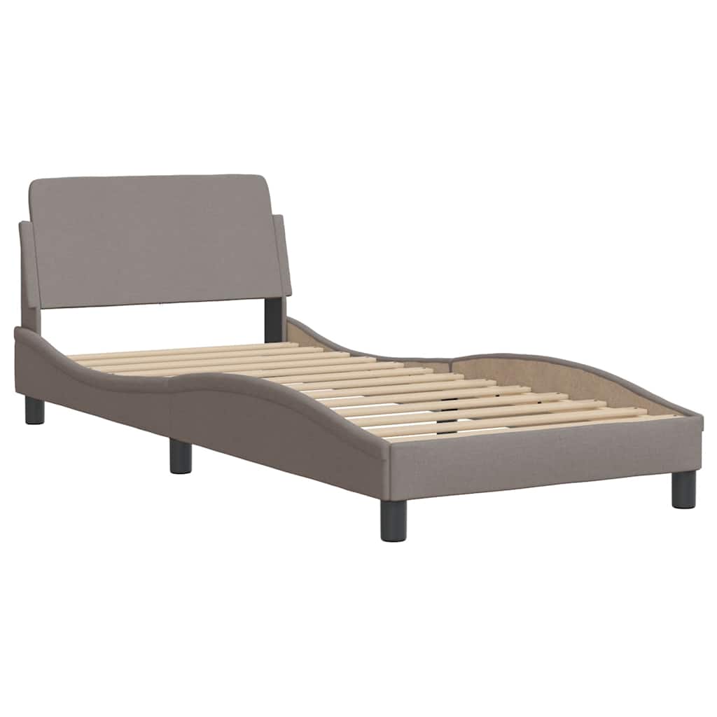 Bettgestell ohne Matratze Taupe 90x190 cm Stoff