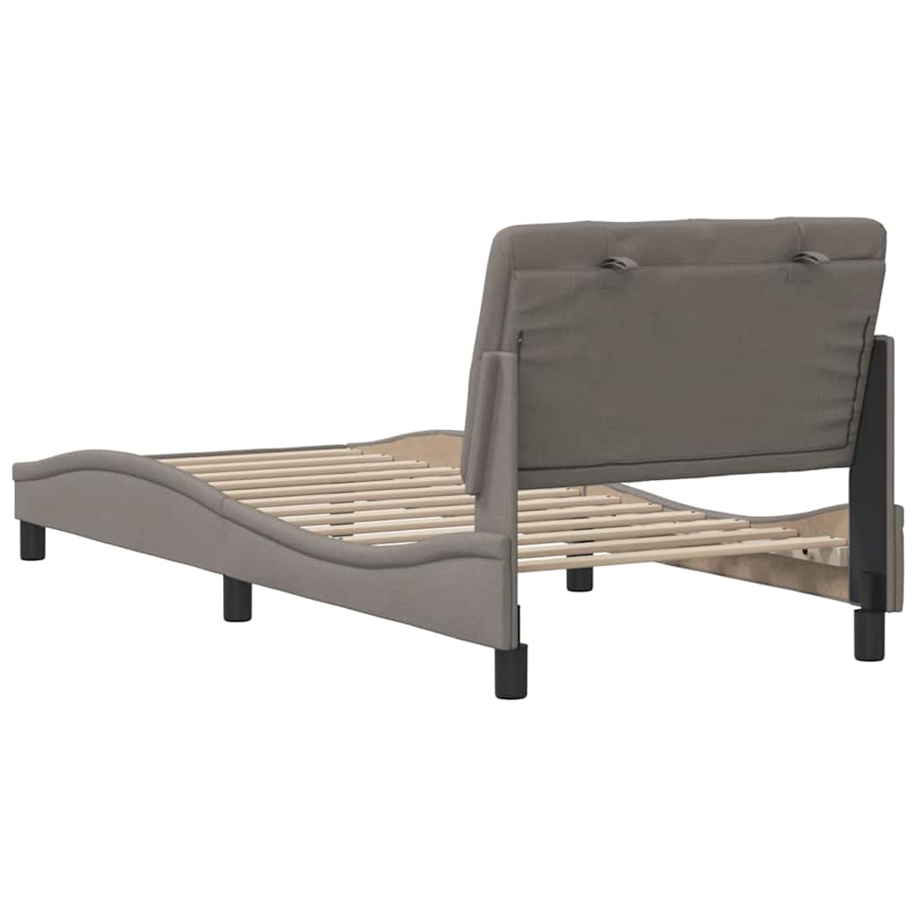 Bettgestell ohne Matratze Taupe 90x190 cm Stoff