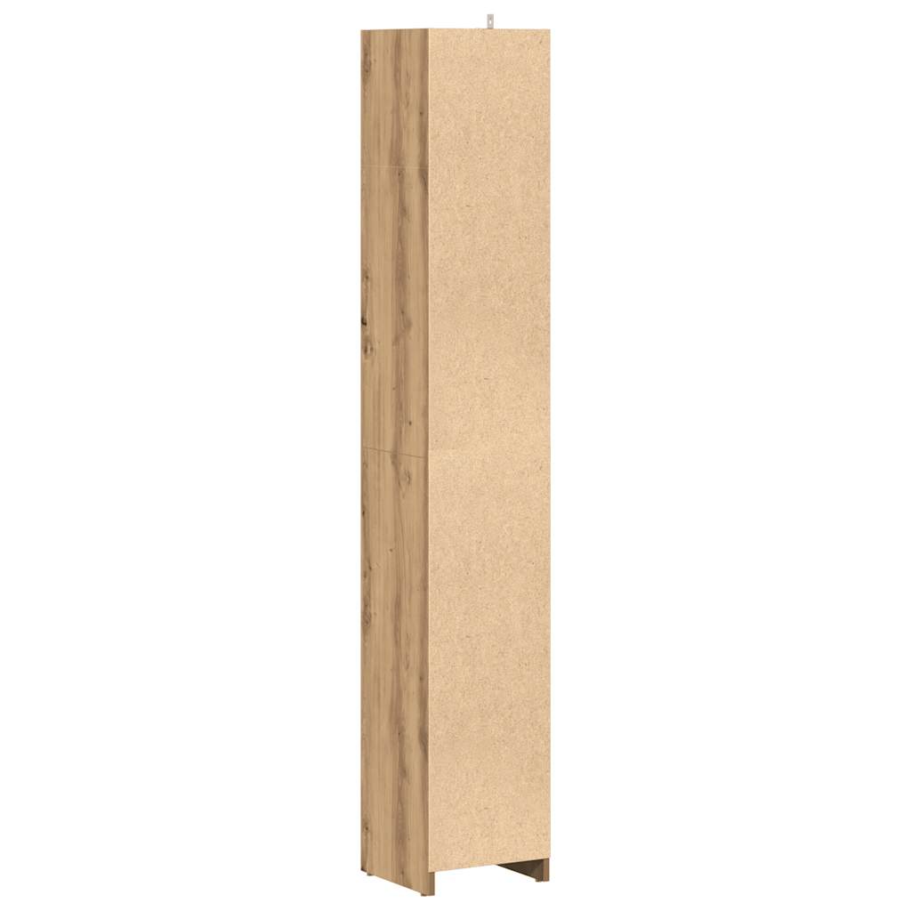 Artisan oak bathroom cabinet 30x30x183.5 cm made of wood material