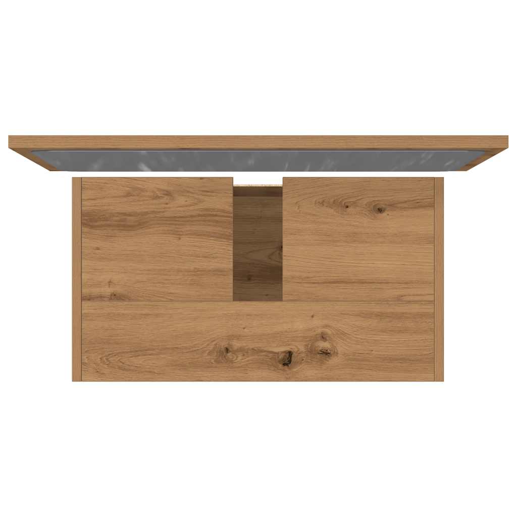2-piece bathroom furniture set Artisan oak wood material