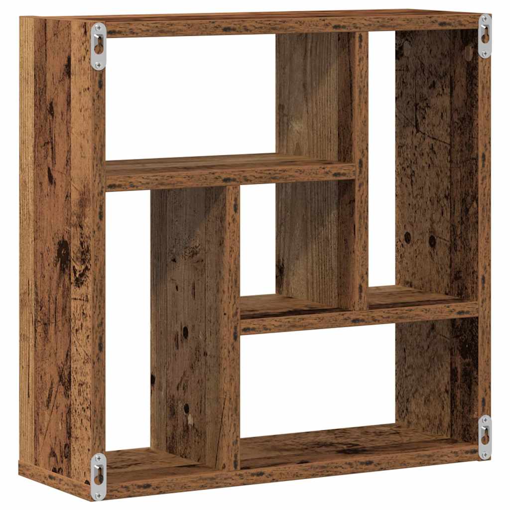 Wall shelf old wood look 45x16x45 cm wood material