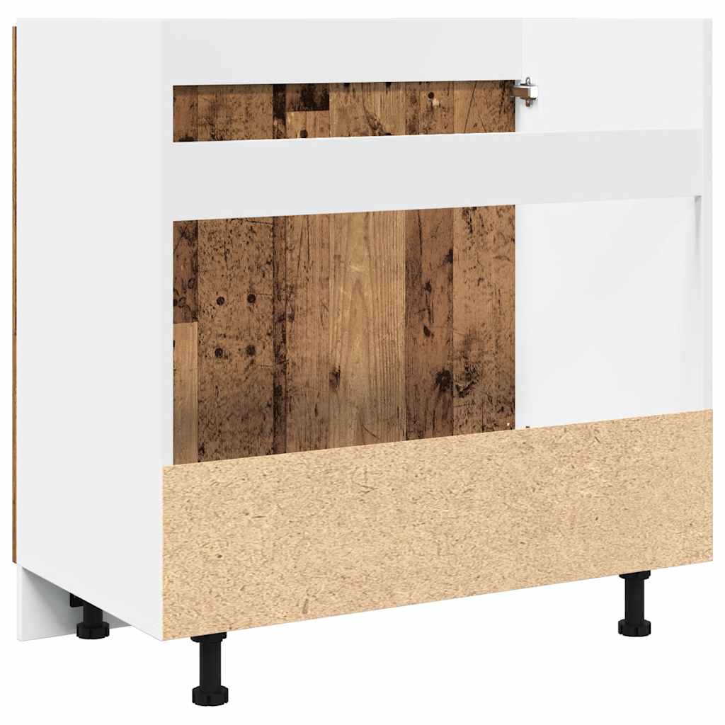 Spülenunterschrank Lyon Altholz-Optik 80x46x81,5 cm Holzwerkstoff