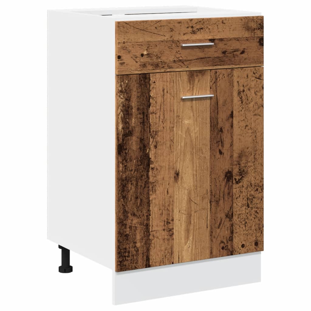 Schubunterschrank Lyon Altholz-Optik 50x46x81,5 cm Holzwerkstoff