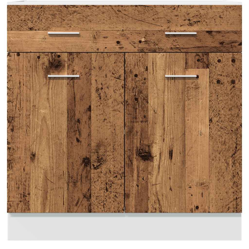 Lyon drawer base cabinet in old wood look 80x46x81.5 cm wood-based material