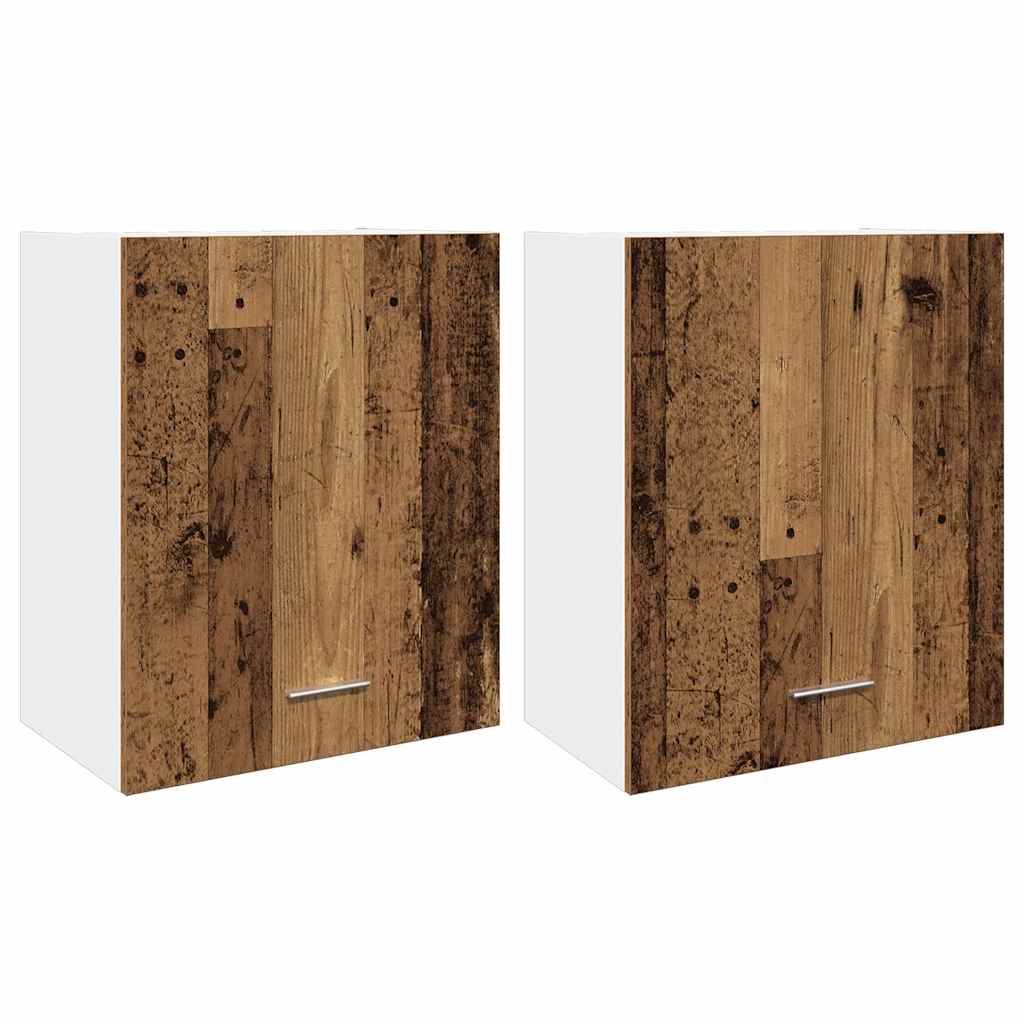 Wall cabinets 2 pcs. Lyon old wood look 50x31x60 cm wood material