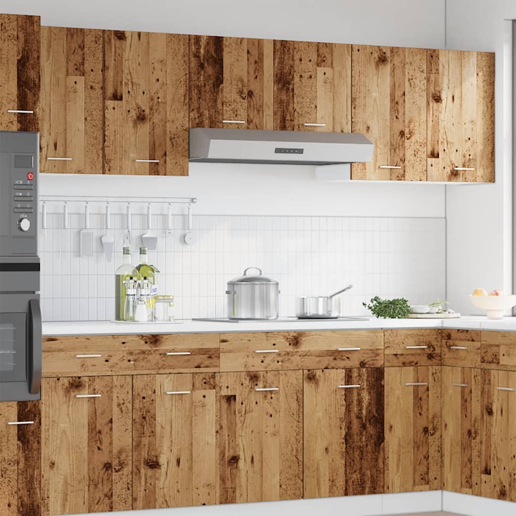 Wall cabinets 2 pcs. Lyon old wood look 50x31x60 cm wood material