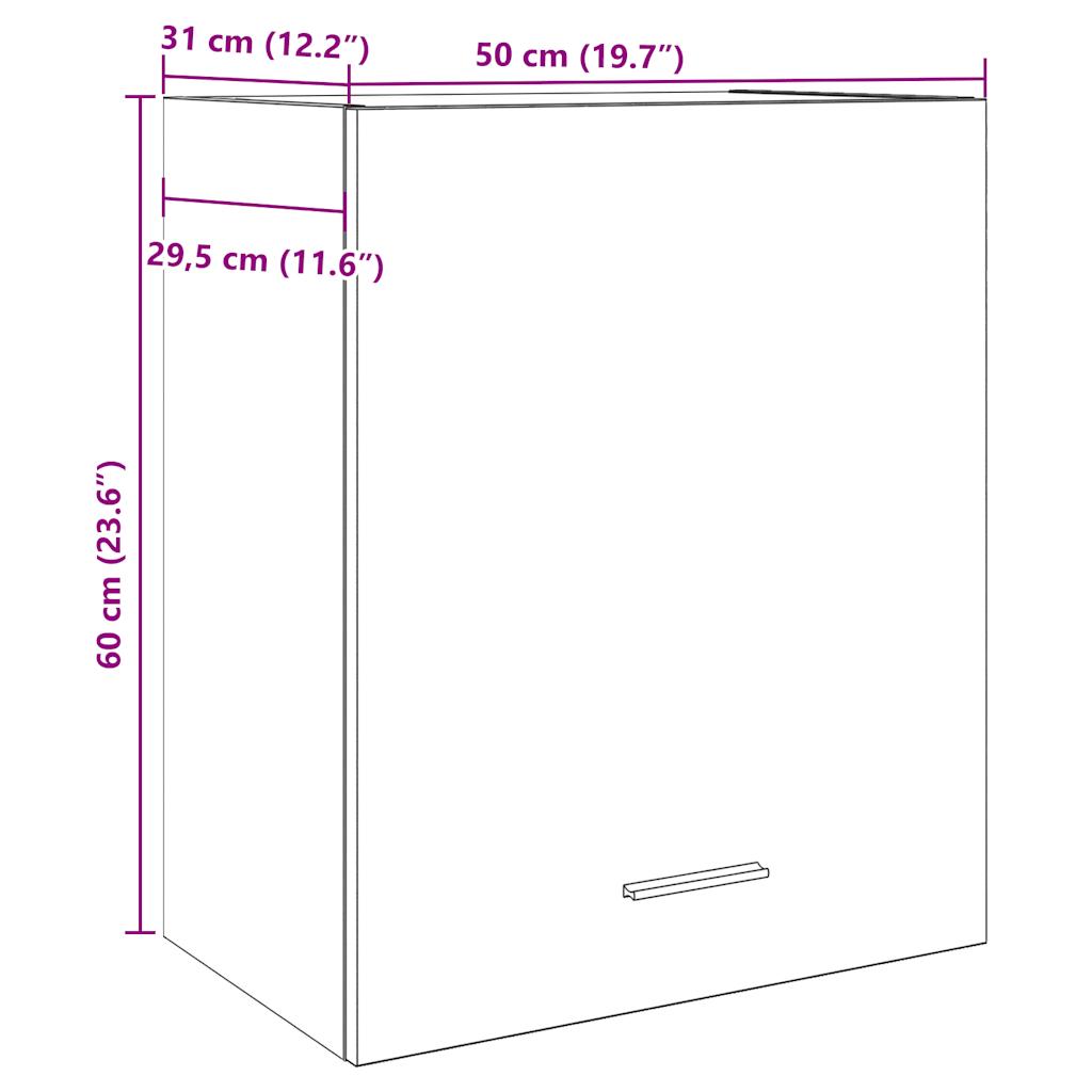 Wall cabinets 2 pcs. Lyon old wood look 50x31x60 cm wood material