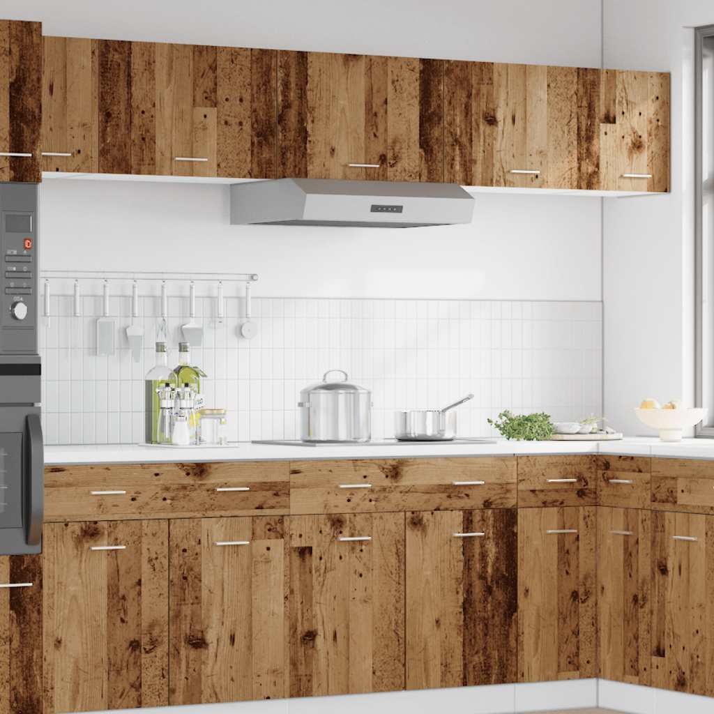 Lyon wall cabinet in reclaimed wood look 60x31x40 cm wood-based material