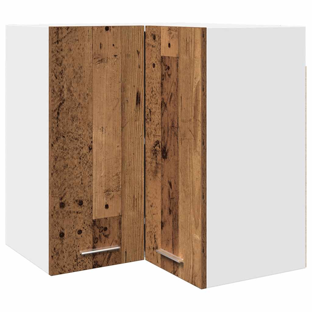 Corner wall cabinet Lyon reclaimed wood look 57x57x60 cm wood-based material