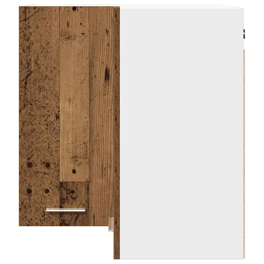 Corner wall cabinet Lyon reclaimed wood look 57x57x60 cm wood-based material