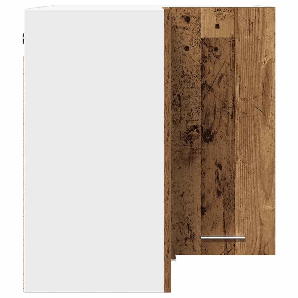 Corner wall cabinet Lyon reclaimed wood look 57x57x60 cm wood-based material