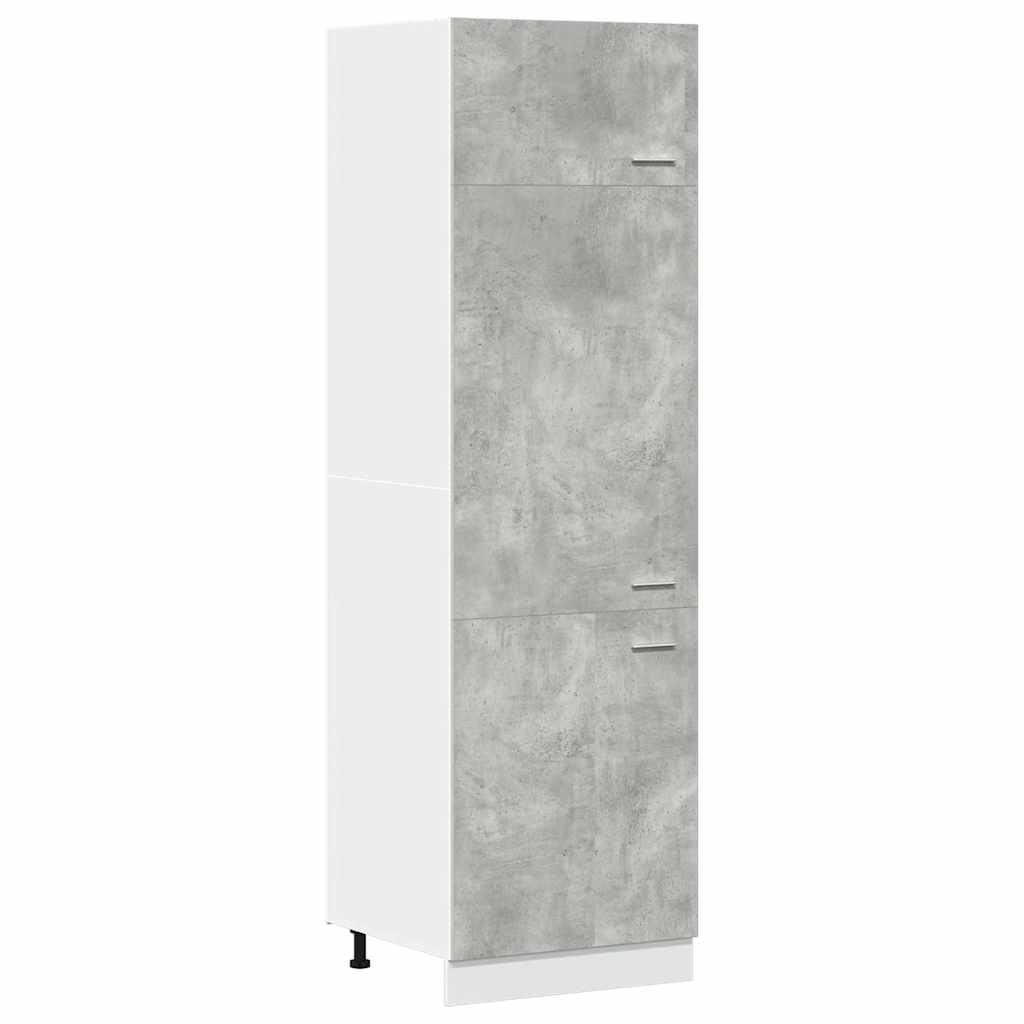 Refrigerator conversion cabinet Lyon concrete grey 60x57x207 cm wood material