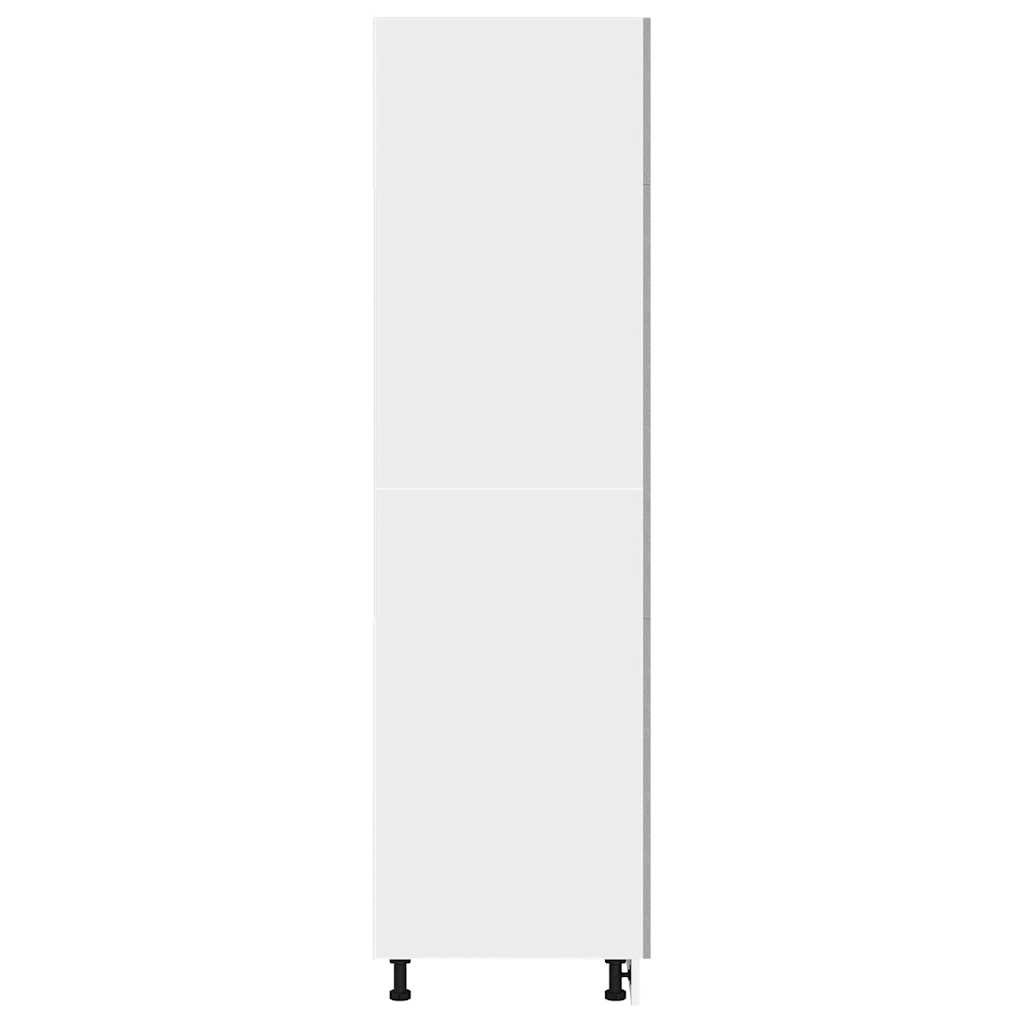 Kühlumbauschrank Lyon Betongrau 60x57x207 cm Holzwerkstoff