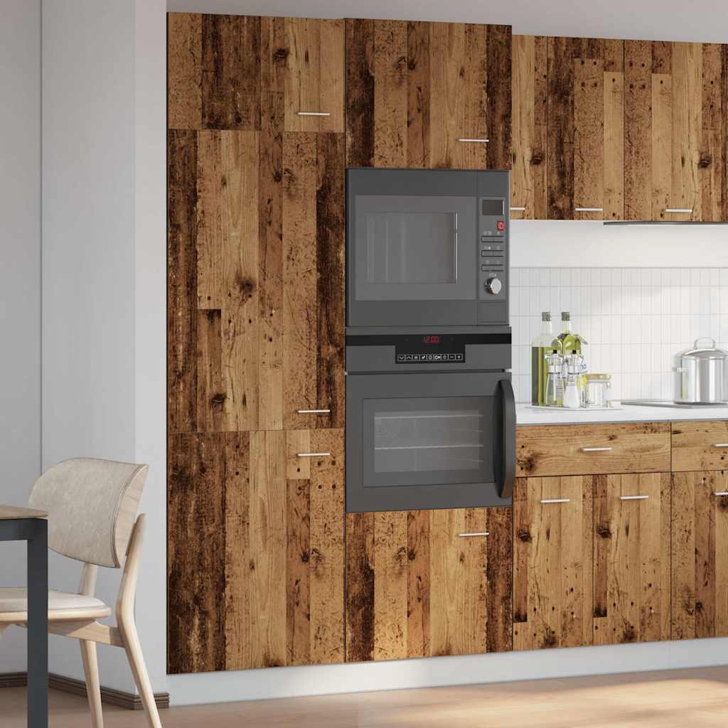 Refrigerator conversion cabinet Lyon old wood look 60x57x207 cm wood material