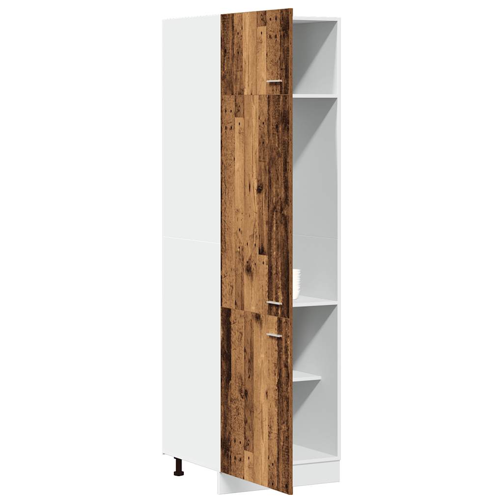Refrigerator conversion cabinet Lyon old wood look 60x57x207 cm wood material