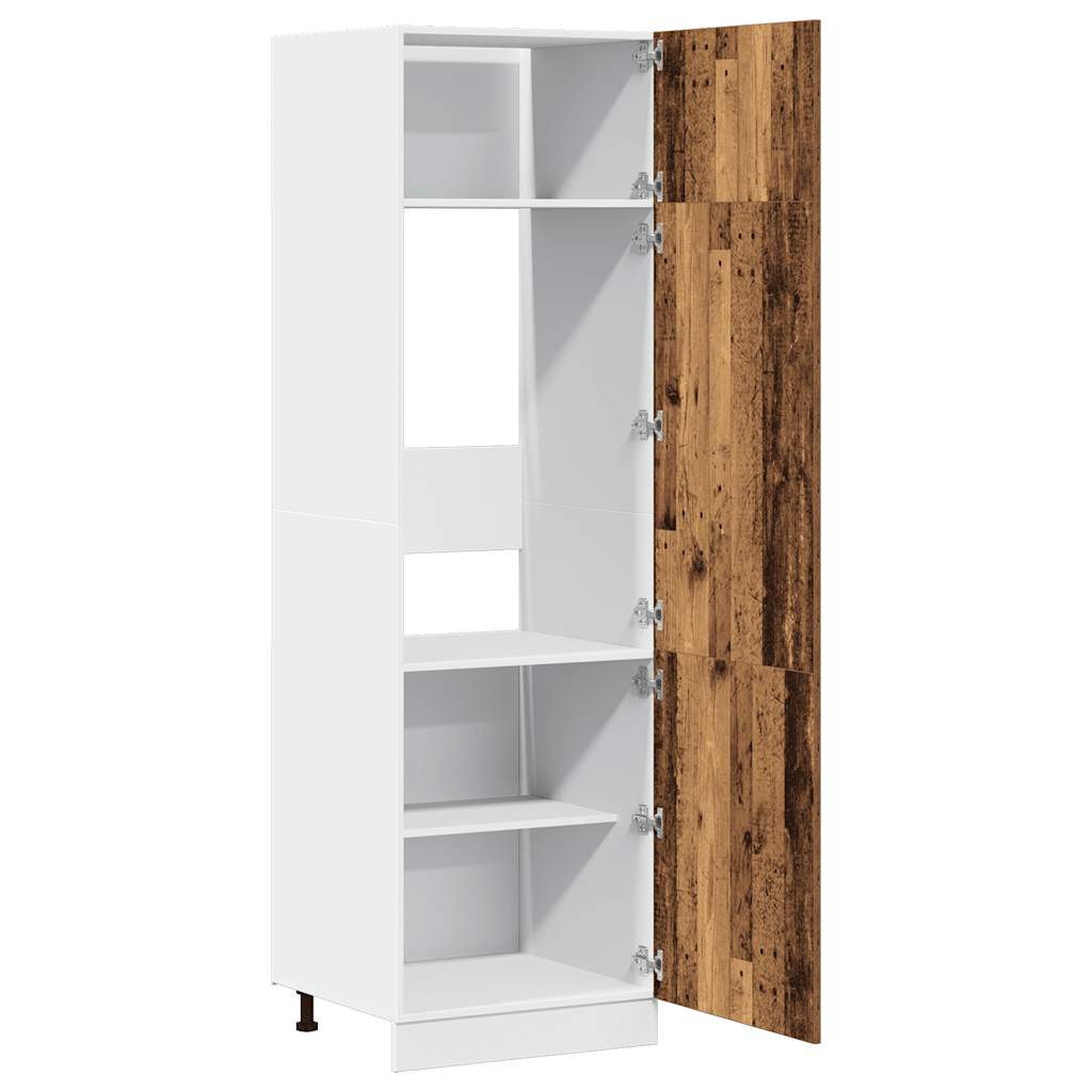 Refrigerator conversion cabinet Lyon old wood look 60x57x207 cm wood material