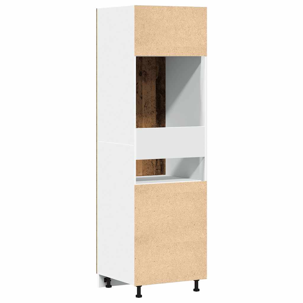 Refrigerator conversion cabinet Lyon old wood look 60x57x207 cm wood material