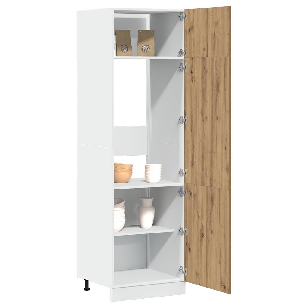 Refrigerator conversion cabinet Lyon Artisan Oak 60x57x207 cm wood-based material