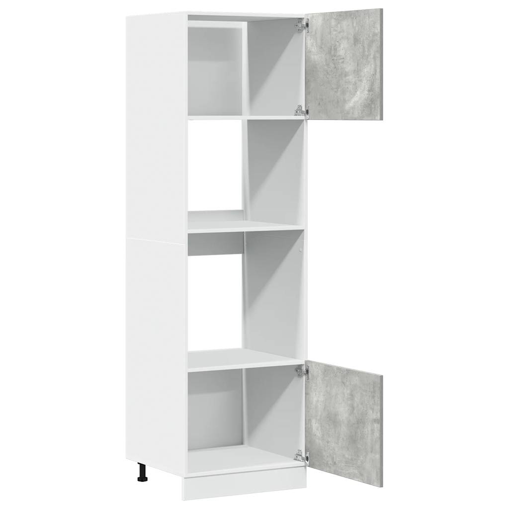 Microwave cabinet Lyon concrete grey 60x57x207 cm wood material