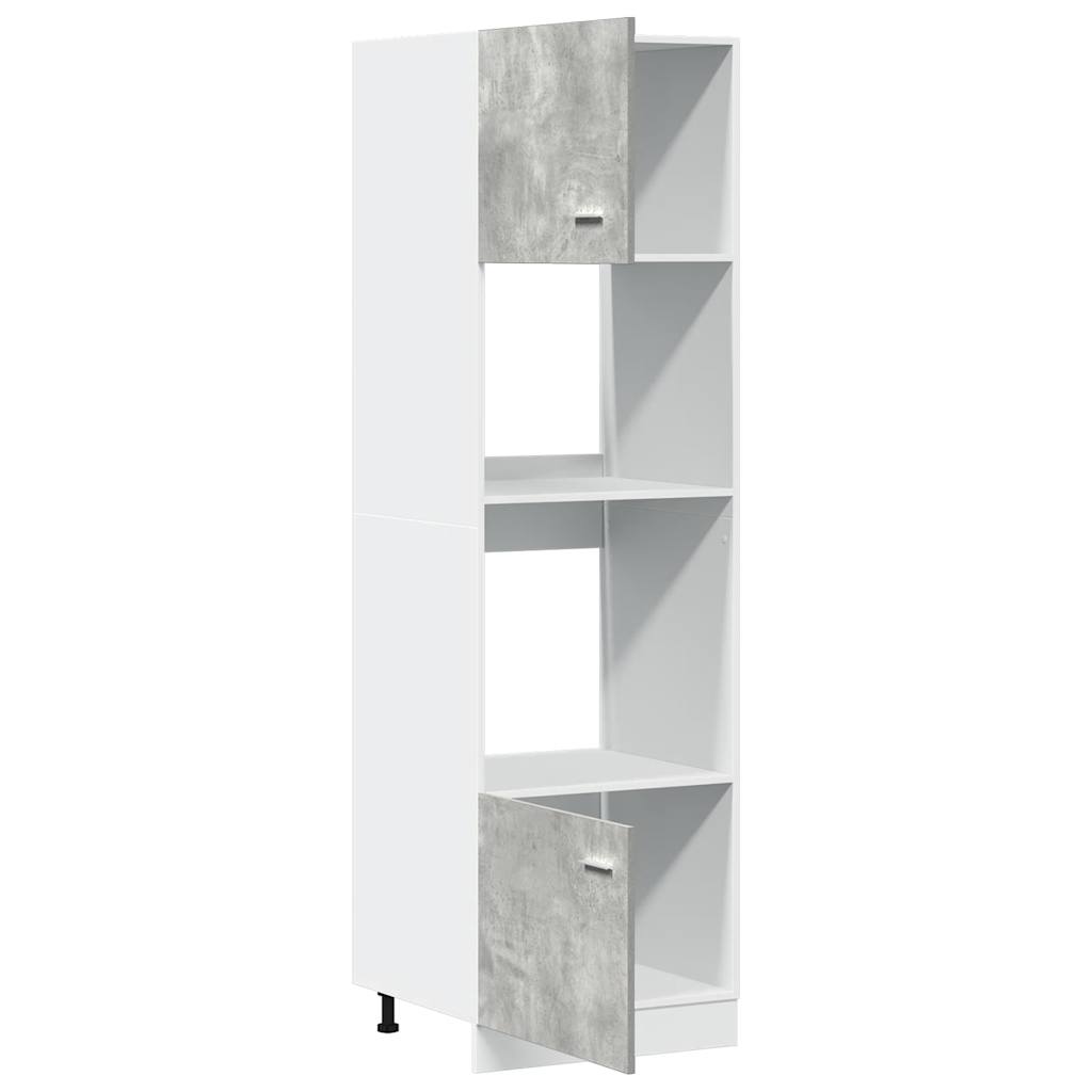 Microwave cabinet Lyon concrete grey 60x57x207 cm wood material