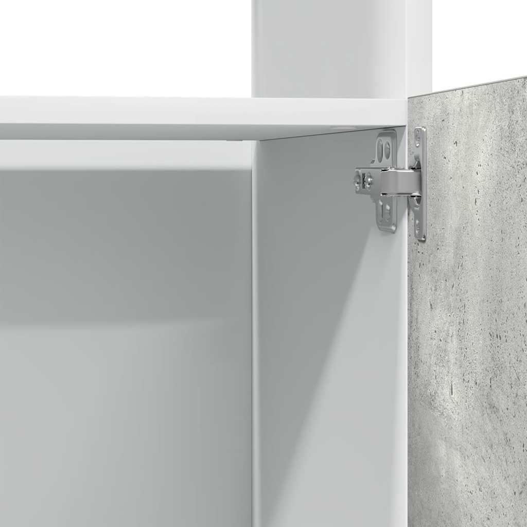 Microwave cabinet Lyon concrete grey 60x57x207 cm wood material