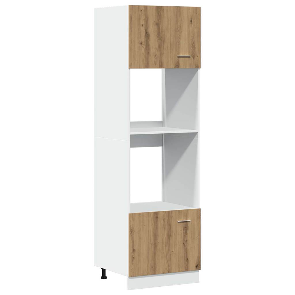 Microwave cabinet Lyon Artisan oak 60x57x207 cm wood material