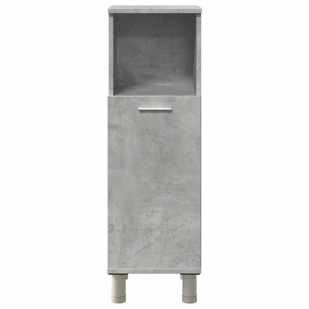 Bathroom Cabinet Concrete Grey 30x30x95 cm Wood Material