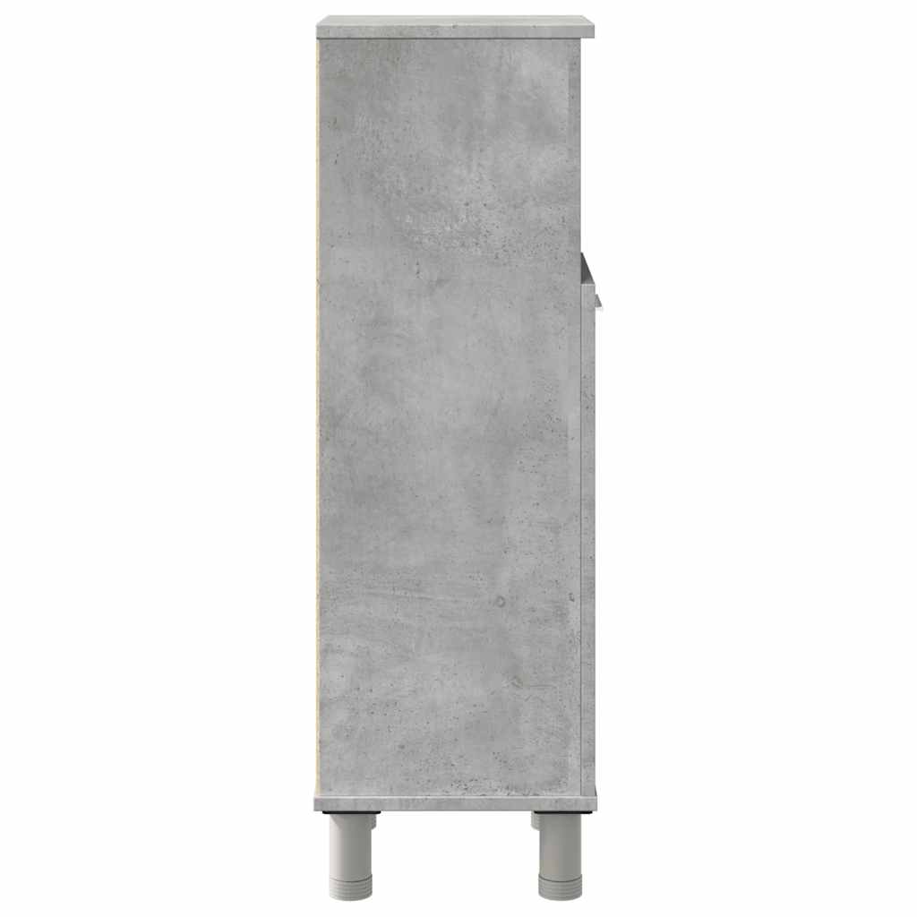 Bathroom Cabinet Concrete Grey 30x30x95 cm Wood Material