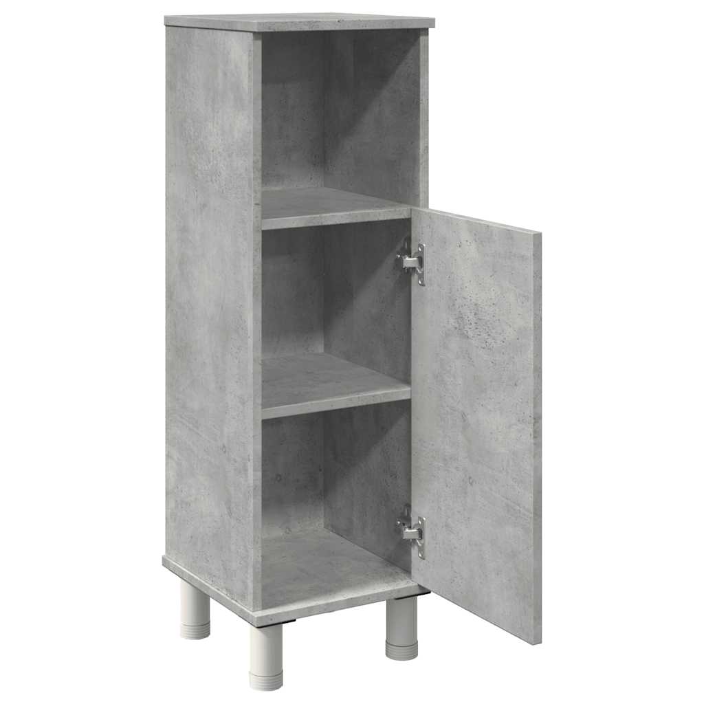 Bathroom Cabinet Concrete Grey 30x30x95 cm Wood Material