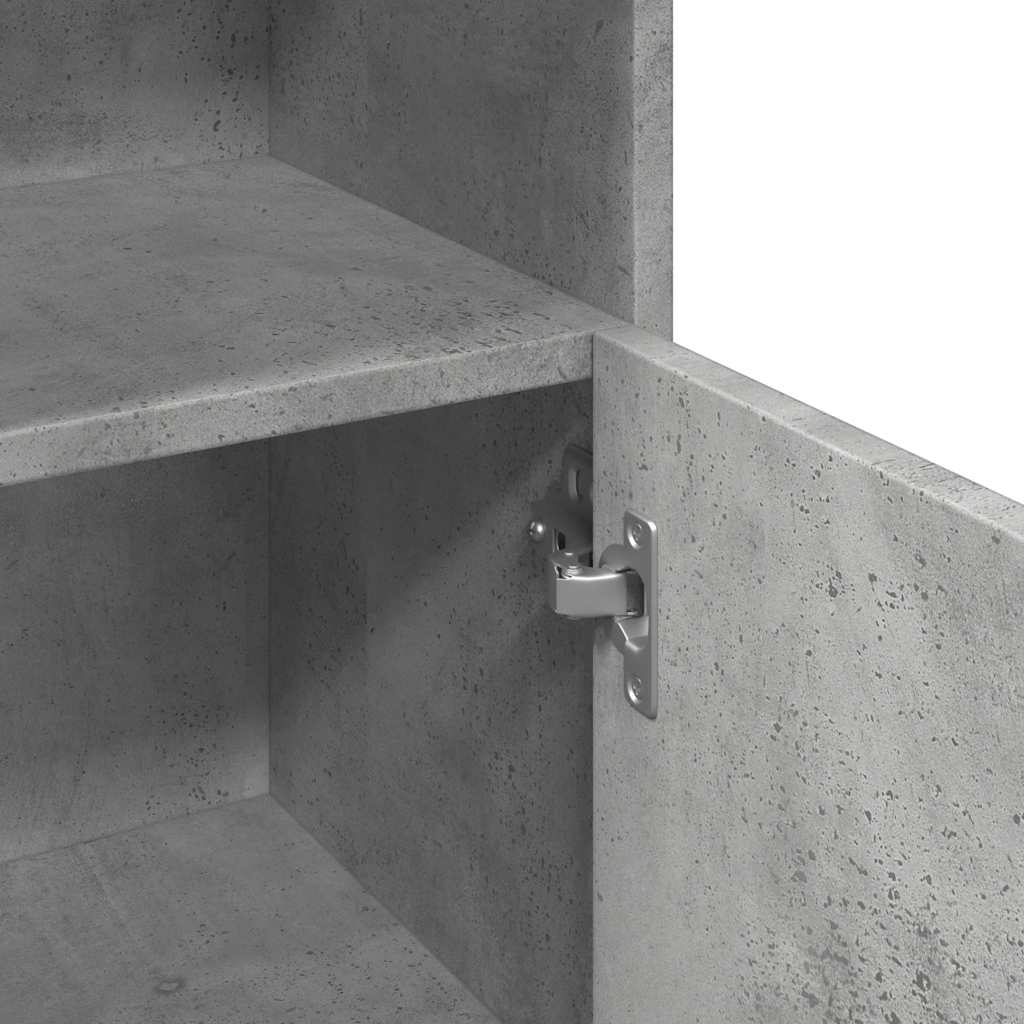 Bathroom Cabinet Concrete Grey 30x30x95 cm Wood Material