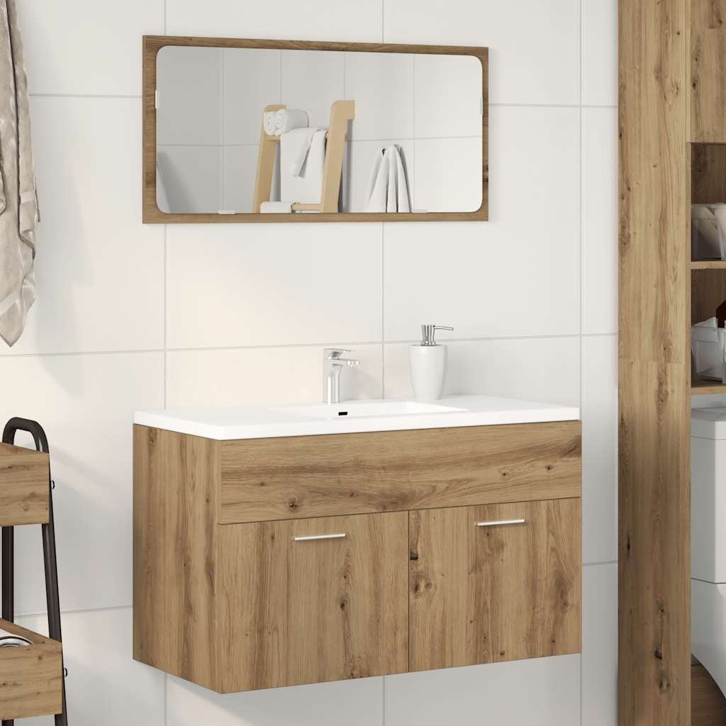Waschbeckenunterschrank Artisan-Eiche 80x38,5x46 Holzwerkstoff