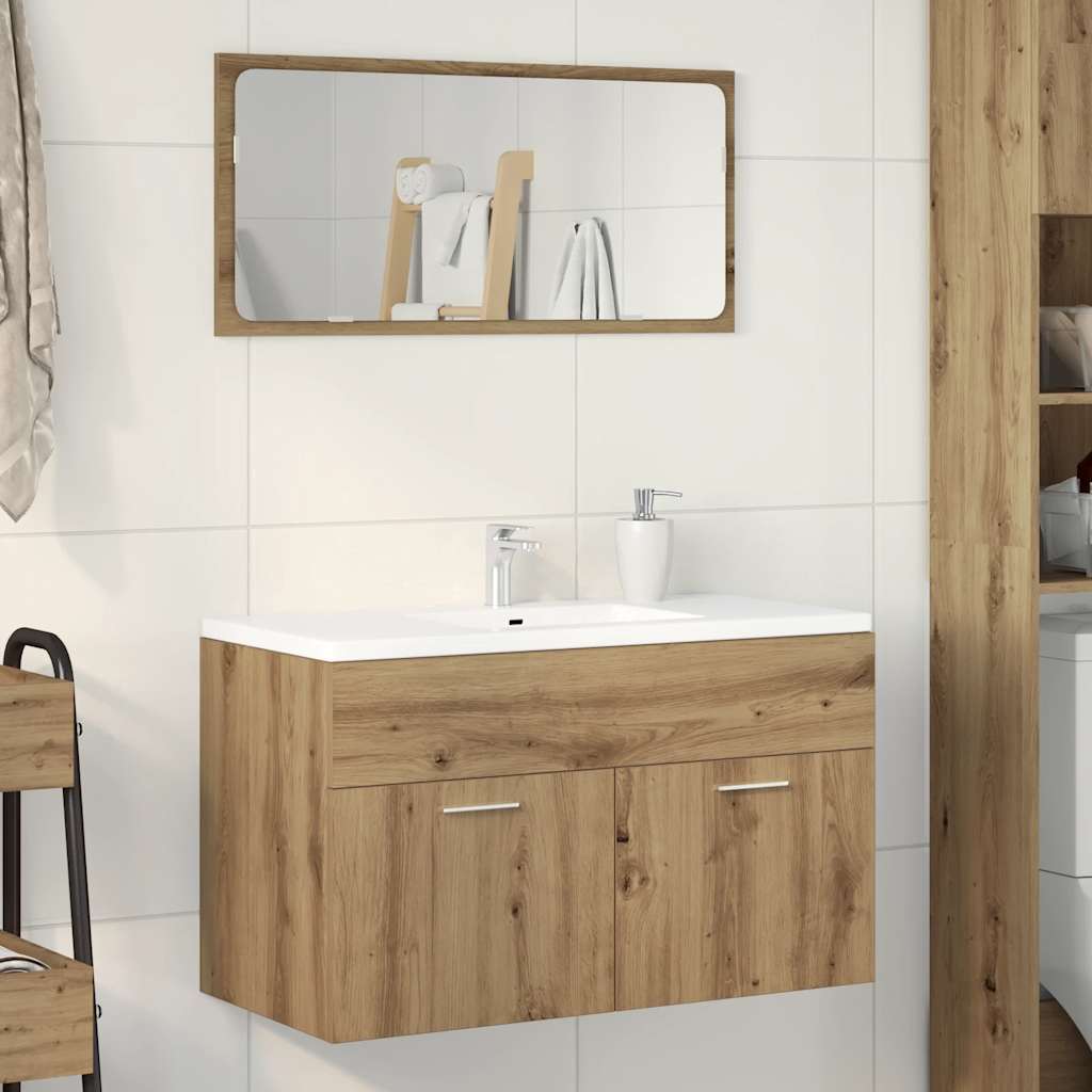 Waschbeckenunterschrank Artisan-Eiche 90x38,5x46 Holzwerkstoff