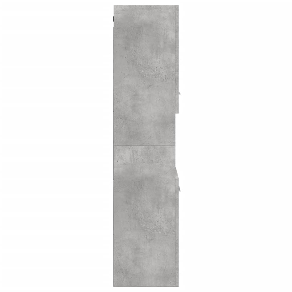 Bathroom wall cabinet concrete grey 30x30x130 cm wood material
