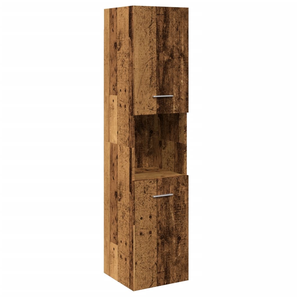 Bathroom wall cabinet old wood look 30x30x130 cm wood material