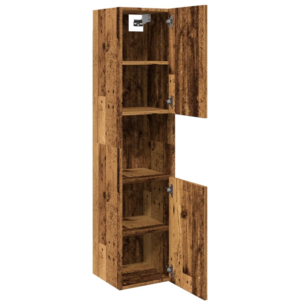 Bathroom wall cabinet old wood look 30x30x130 cm wood material
