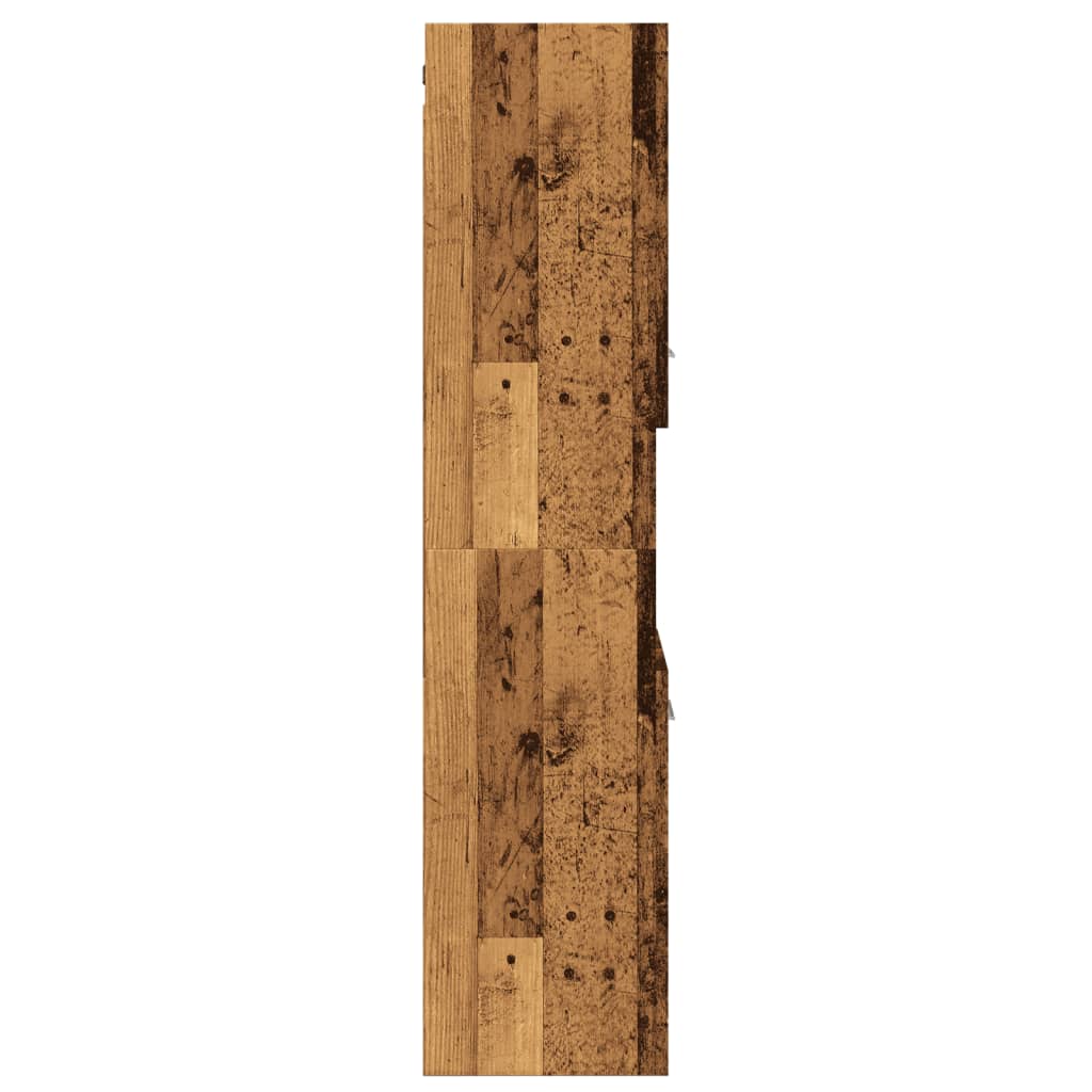 Bathroom wall cabinet old wood look 30x30x130 cm wood material