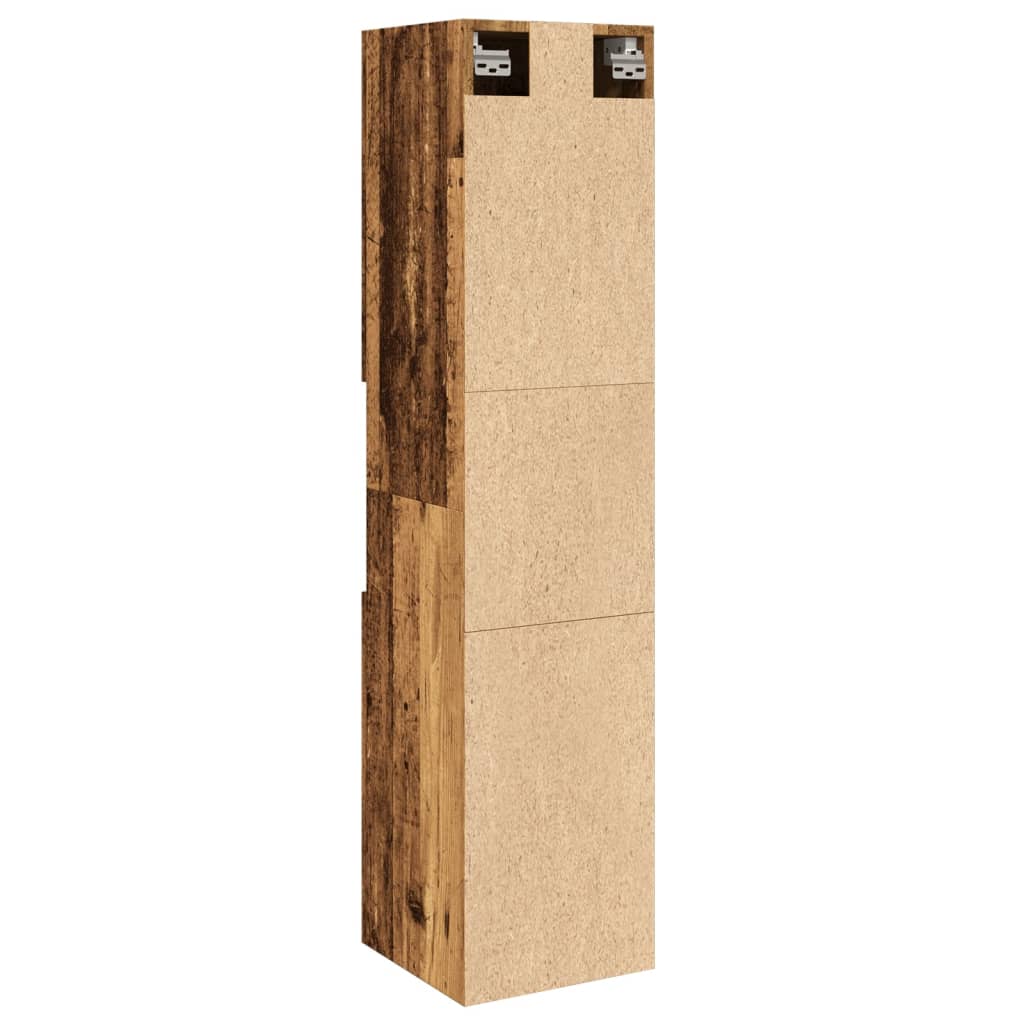 Bathroom wall cabinet old wood look 30x30x130 cm wood material