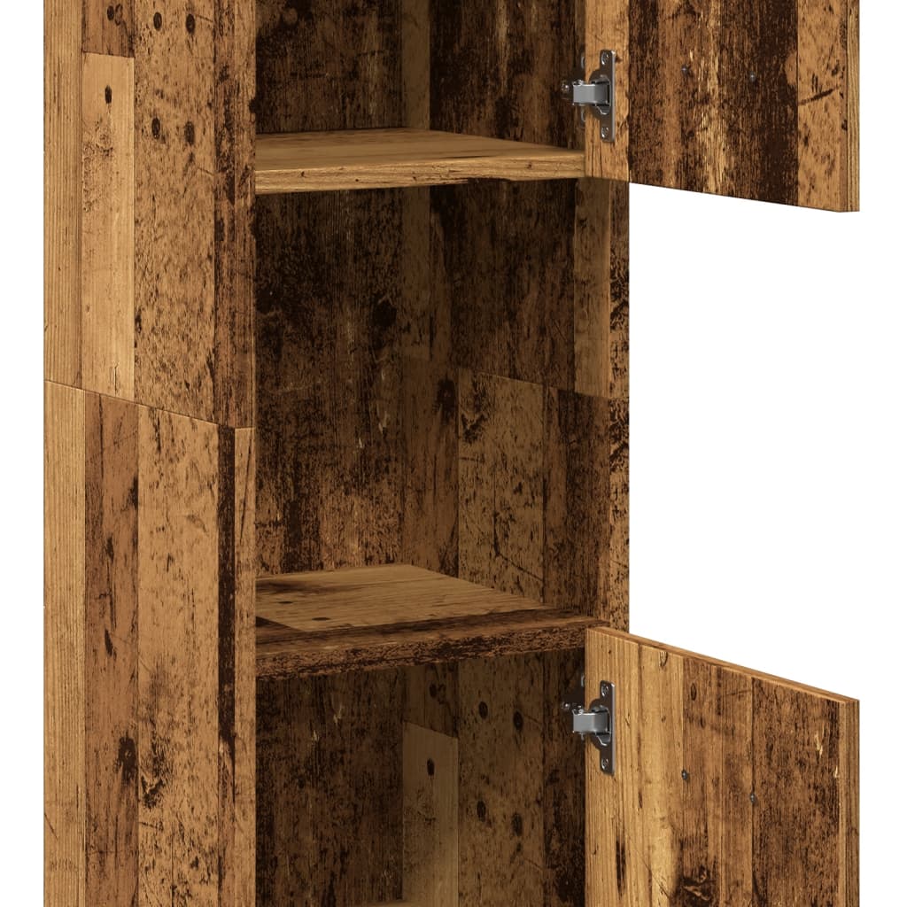 Bathroom wall cabinet old wood look 30x30x130 cm wood material