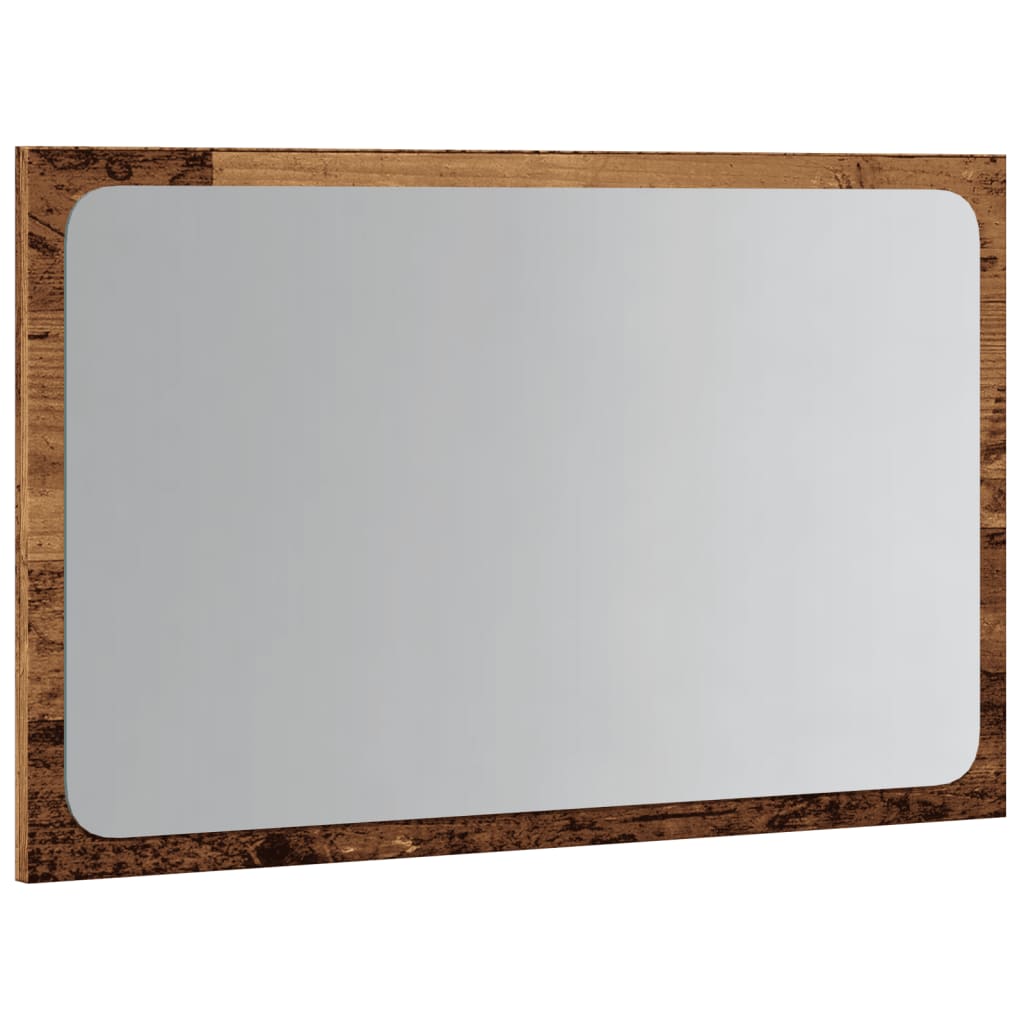 Bathroom mirror with LED lights old wood look 60x8.5x38 cm